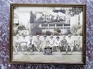 1929 BURLINGAME, California, PERSHING GRAMMAR SCHOOL Kindergarten Class FRAMED PHOTOGRAPH Cute Ki...