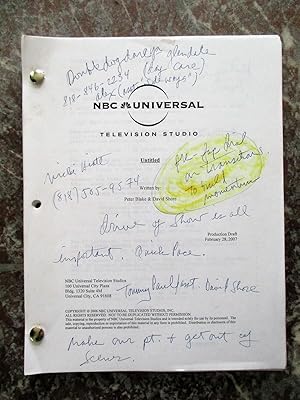 Seller image for ANNOTATED DRAFT TV SCRIPT for ALIBI by PETER BLAKE & DAVID SHORE the Producers and Writers of HOUSE for sale by Blank Verso Books