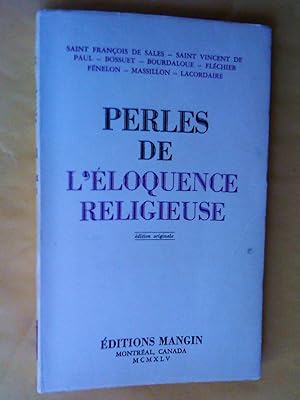 Imagen del vendedor de Perles de l'loquence religieuse, dition originale a la venta por Claudine Bouvier
