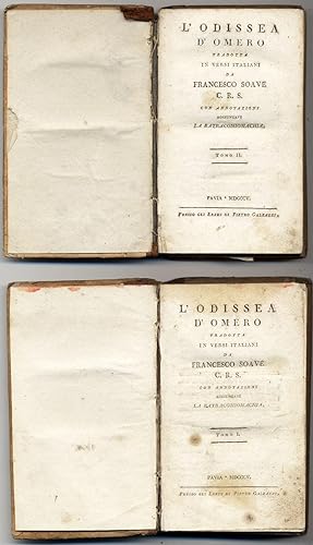 L'Odissea d'Omero tradotta in versi italiani da Francesco Soave C.R.S. con annotazioni. Aggiuntav...