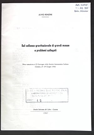 Immagine del venditore per Sul collasso gravitazionale di grandi masse e problemi collegati; Estratto dalle Memorie della Societ Astronomica Italiana; venduto da books4less (Versandantiquariat Petra Gros GmbH & Co. KG)