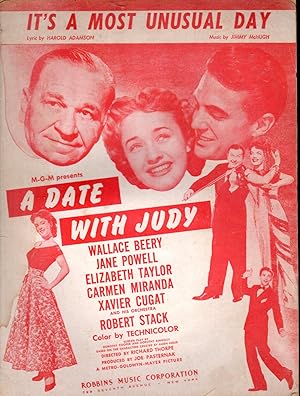 Seller image for It's a Most Unusual Day".from the M-G-M Movie A Date with Judy (Sheet Music) for sale by Dorley House Books, Inc.