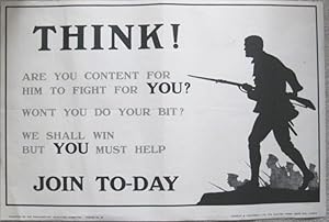 World War One Recruiting poster  Think! Join Today;
