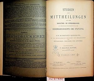 Studien und Mitteilungen aus dem Benediktiner- und dem Cistercienser-Orden : mit besonderer Berüc...