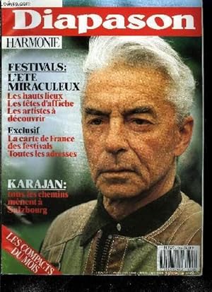 Seller image for DIAPASON HARMONIE N 328 - L't miraculeux des festivals par Thierry Beauvert et Monique Devaux, Karajan : tous les chemins mnent a Salzbourg par Andr Tubeuf, Mais qui a tu Jean Marie Leclair par Jean Paul Montagnier et Dominique Dubreuil for sale by Le-Livre