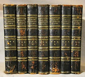 Diary and Letters of Madame D'Arblay. Seven volumes in half black calf, 1842-46.