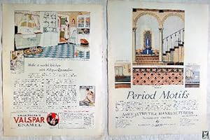 Seller image for Antigua Publicidad Hoja Revista - Advertising Old Sheet Magazine : VALENTINE'S VALSPAR ENAMEL/ ASSOCIATION TILES for sale by LIBRERA MAESTRO GOZALBO