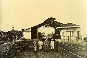 Madagascar Ivondro Railway Station near Tamatave Old Photo Ramahandry 1910'