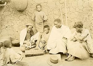 Madagascar Fanorona Board Game Players Old Photo Ramahandry 1910'