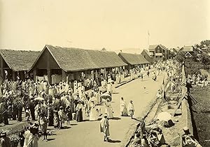 Madagascar busy Ambositra Market Old Photo Ramahandry 1910'