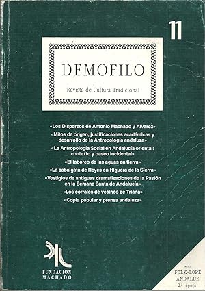 DEMÓFILO: Revista de Cultura Tradicional Nº 11 (EL FOLK-LORE ANDALUZ 2ª época)