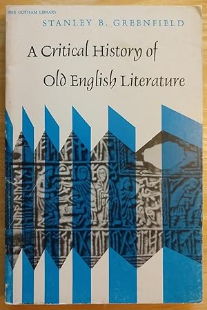 Bild des Verkufers fr A Critical History of Old English Literature zum Verkauf von alsobooks