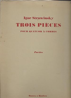 Seller image for Trois Pieces Pour Quatuor a Cordes for sale by Bookfeathers, LLC