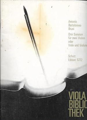 Seller image for Drei Sonaten fur zwei Violen oder Viola und Violoncello opus 27 (Viola Bibliothek Series: Schott 5772) for sale by Bookfeathers, LLC