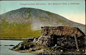 Bild des Verkufers fr Ansichtskarte / Postkarte Erin Irland, Mick McQuaid's Cabin, Green Hills, shoreside zum Verkauf von akpool GmbH