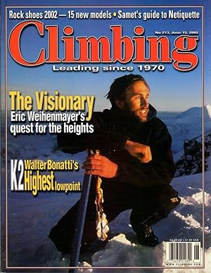 Immagine del venditore per Climbing [Magazine] No. 213; June 15, 2002 venduto da Clausen Books, RMABA