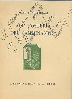 Affettuosa dedica autografa dello scrittore a Mario Vivarelli alla sola copertina del volume "All...