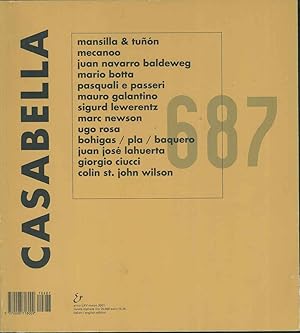 Casabella Rivista internazionale di architettura; International Architectural Review, marzo 2001,...