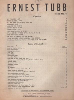 Imagen del vendedor de Ernest Tubb Folio of Recorded Hits, No. 4 a la venta por Reflection Publications