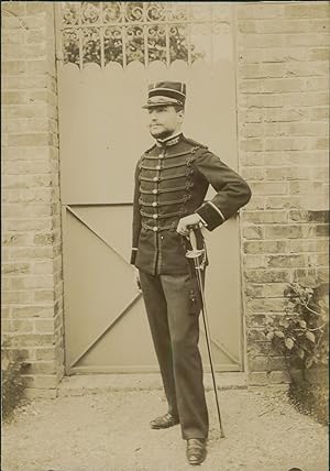 France, Militaire français en uniforme ca.1900 vintage citrate print