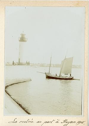 France, La rentrée au port à Royan 1905, Vintage citrate print