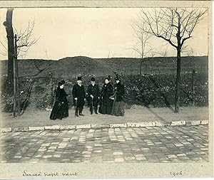 France, Sur les fortifications 1906 Vintage silver print