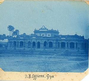 Inde, Gaya, Bureau du conseil régional, ca.1898, vintage cyanotype print