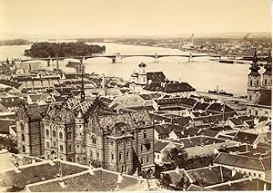 Hongrie, Budapest, vue générale sur la ville et le pont Marguerite