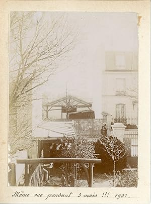 France, Vue chez le photographe 1901, Vintage citrate print