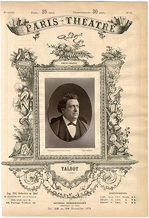 Lemercier et Cie, Paris-Théâtre, Denis-Stanislas Montalant dit Talbot (1824-1904), acteur