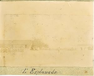 Maghreb, Régiment sur l'esplanade ca.1897 vintage citrate print