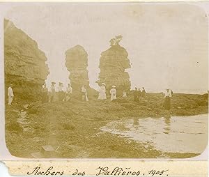 France, Environs de Royan, Rochers des Vallières 1905, Vintage citrate print