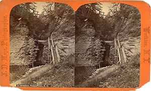 STEREO, J.D. Hope, États-Unis, Entrance, Watkins Glen N.Y., vintage albumen print