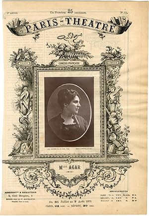 Quinet Alexandre, Paris-Théâtre, Marie Léonide Charvin dite Agar (1832-1891), actrice