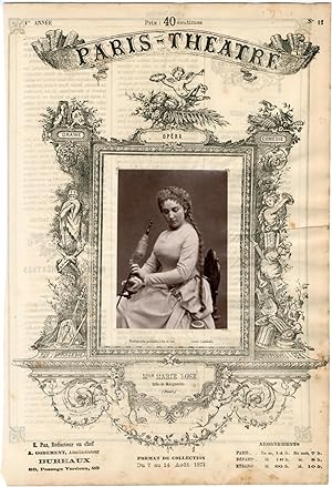Lemercier, Paris-Théâtre, Marie Roze née Maria Hippolyte Ponsin (1846-1926), soprano d' opéra fra...