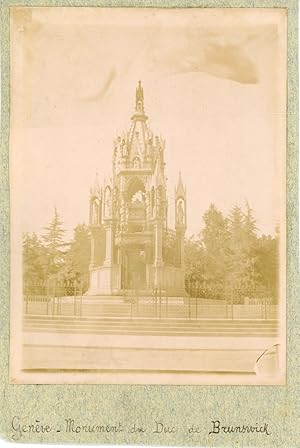 Suisse, Genève, Monument du Duc de Brunswick, ca.1900, vintage citrate print