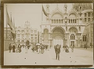 Italie, Venise, La Piazzetta, 1903, vintage citrate print