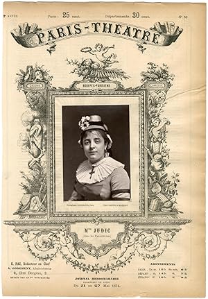 Lemercier, Paris-Théâtre, Anne Marie-Louise Damien dite Anna Judic (1849-1911), actrice