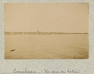 Danemark, Copenhague, vue prise du bateau