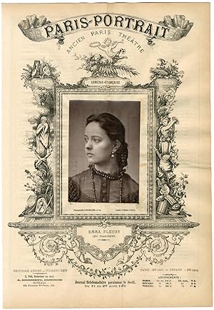 Bild des Verkufers fr Lemercier, Paris-Portrait, Emma Fleury, actrice zum Verkauf von photovintagefrance