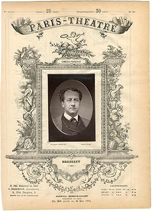 Lemercier, Paris-Théâtre, Jean-Baptiste Prospère Bressant dit Prosper Bressant (1815-1886), acteur