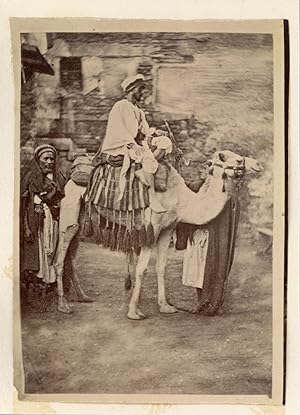 Maghreb, Homme sur un dromadaire, ca.1880, vintage albumen print