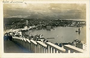 Croatie, Split, Panorama depuis la colline de Marjan, ca.1910, vintage silver print