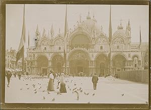 Italie, Venise, La Basilique Saint-Marc, 1903, vintage citrate print