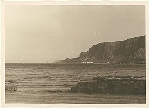 Sicile, Vue des rochers et la mer, ca.1925, vintage silver print