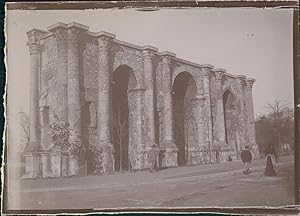 France, Reims, La Porte Mars, ca.1900, vintage citrate print