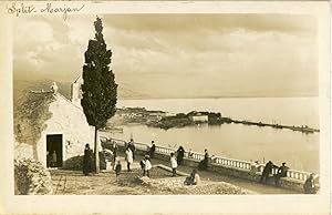 Croatie, Split, Vue depuis la colline de Marjan, ca.1910, vintage silver print