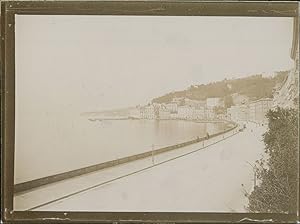 Italie, Naples, La pointe de Pausilippe, 1903, vintage citrate print