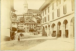 Suisse, Thun, ca.1900, vintage citrate print