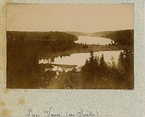 Suède, le lac Veuer, vue panoramique